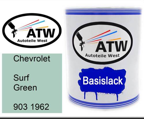 Chevrolet, Surf Green, 903 1962: 1L Lackdose, von ATW Autoteile West.